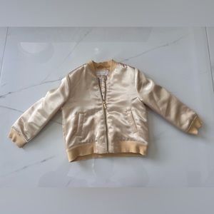 Janie and Jack Light Gold Zip up Jacket